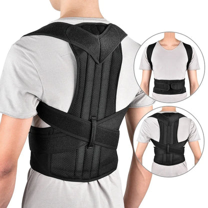 Adjustable Posture Corrector Vest with Reinforced Belt &amp; Neck Stretcher