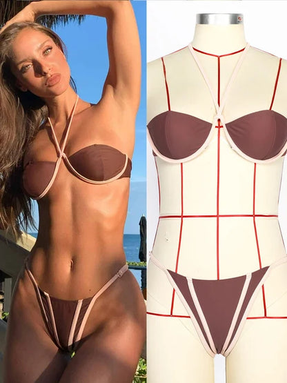 Leopard Patchwork Bikini Set: Sexy Beachwear